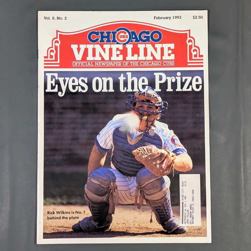 1993 Chicago Cubs Vine Line Magazine Vol 8 No 2 Rick Wilkins Harry Caray Bud Ad